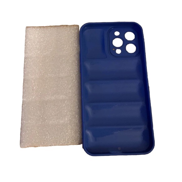 Blue iPhone 13 Pro Max “Puffer” Back Plastic Case - Picture 2 of 2